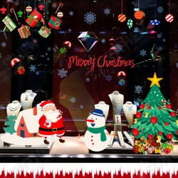Removable Christmas Santa Snowman Wall Stickers Window Decal Home Decor Removable Christmas Santa Snowman Wall Stickers Window Decal Home Decor