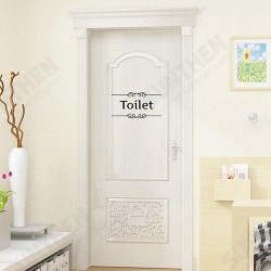 Removable PVC Bathroom Toilet Wall Sticker Door Decals DIY Home Decor Removable PVC Bathroom Toilet Wall Sticker Door Decals DIY Home Decor