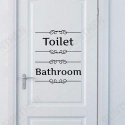 Removable PVC Bathroom Toilet Wall Sticker Door Decals DIY Home Decor Removable PVC Bathroom Toilet Wall Sticker Door Decals DIY Home Decor