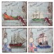 Rustic Wood Sign Plaque Wall Art Picture Nautical Steamship Design Decoration