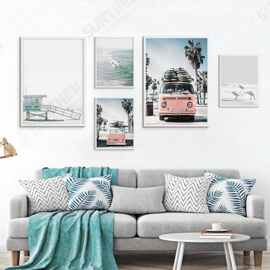 Sea Beach Landscape Nordic Poster Wall Art Canvas Prints Home Decorations Unframe