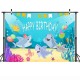 Shark Photography Backdrop Baby Shower Party Birthday Ocean Sea Background Party Decorations