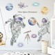 Space Theme Astronaut Wall Sticker Dormitory Living Room Wall Decor Self-Adhesive Bedroom 3D Kids Room Decoration