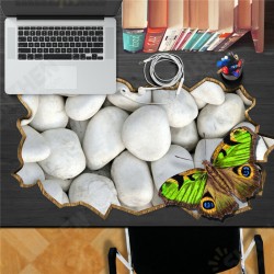 Stone Butterfly PAG STICKER 3D Desk Sticker Wall Decals Home Wall Desk Table Decor Gift