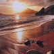 Sunset Beach Landscape Canvas Wall Art Picture Print Decor Frameless Canvas for Home Decoration