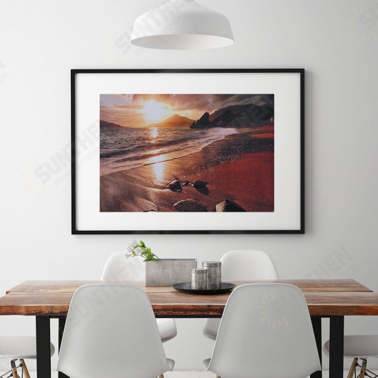 Sunset Beach Landscape Canvas Wall Art Picture Print Decor Frameless Canvas for Home Decoration