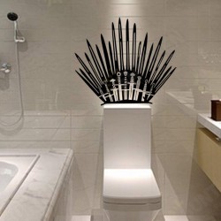T-2 Game Props Right Iron Throne Stickers Carved Creative Wall Stickers Toilet Stickers T-2 Game Props Right Iron Throne Stickers Carved Creative Wall Stickers Toilet Stickers