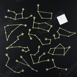 The Signs of the Zodiac Luminous Wall Stickers Romantic Sky Home Room Constellations Decor