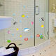 Tropical Cartoon Fish Sea Bubble Ocean World Removable Wall Bathroom Sticker Glass Pastes Decor