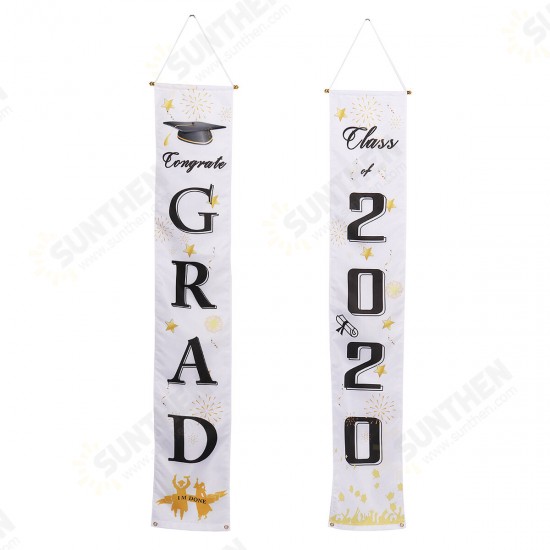 Wall-Mounted Graduation Banner Door Curtain Dormitory Removable Sticker for Graduatiing Ceremony