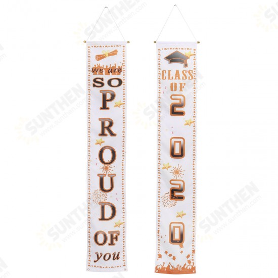 Wall-Mounted Graduation Banner Door Curtain Dormitory Removable Sticker for Graduatiing Ceremony