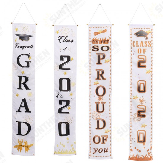 Wall-Mounted Graduation Banner Door Curtain Dormitory Removable Sticker for Graduatiing Ceremony