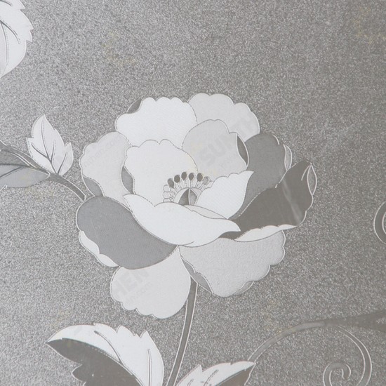 Window Film Sticker Glue-free Static Cling Glass DIY Home Decor Peony Flower