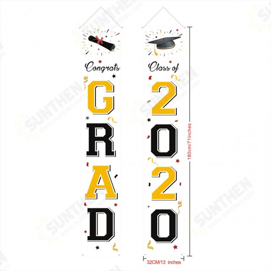 Wterproof Graduation Banner Door Curtain Dormitory Couplet Sticker for Graduatiing Ceremony