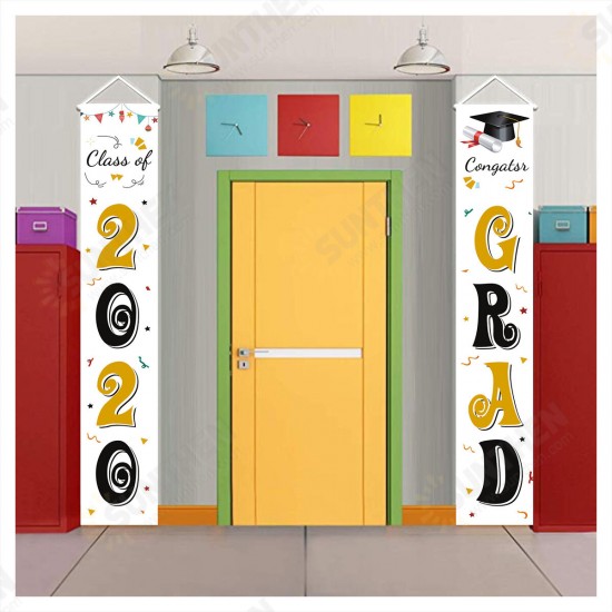 Wterproof Graduation Banner Door Curtain Dormitory Couplet Sticker for Graduatiing Ceremony