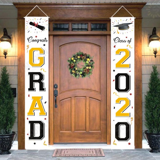 Wterproof Graduation Banner Door Curtain Dormitory Couplet Sticker for Graduatiing Ceremony