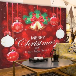Xmas Home Wall Hanging Tapestry Bell Printed Wall Ornaments Red Christmas Wall Decor Tapestry Xmas Home Wall Hanging Tapestry Bell Printed Wall Ornaments Red Christmas Wall Decor Tapestry