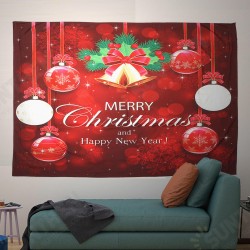 Xmas Home Wall Hanging Tapestry Bell Printed Wall Ornaments Red Christmas Wall Decor Tapestry Xmas Home Wall Hanging Tapestry Bell Printed Wall Ornaments Red Christmas Wall Decor Tapestry