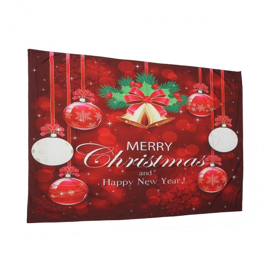 Xmas Home Wall Hanging Tapestry Bell Printed Wall Ornaments Red Christmas Wall Decor Tapestry
