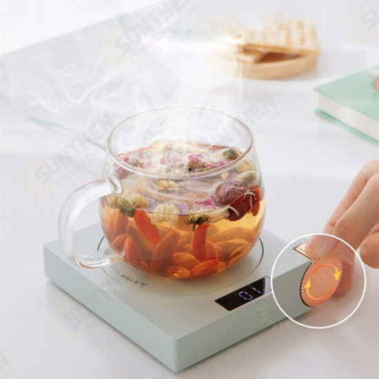 3life S07 55℃ Constant Temperature Cup Heating Mat 20W 5 Gear Digital Display Electric Tea Warmer for Home Office Travel