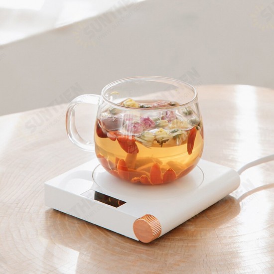 3life S07 55℃ Constant Temperature Cup Heating Mat 20W 5 Gear Digital Display Electric Tea Warmer for Home Office Travel