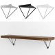 2PCS Durable Wall Mount Multi-Use Shelf Heavy Duty Metal Support Bracket Prism Furniture Bracket