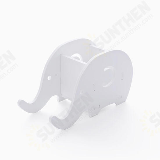 DIY Portable Removable Cartoon Phone Holder Elephant Desktop Flat Stand Stationery Storage Boxes