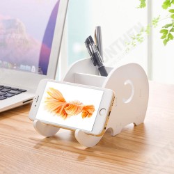 DIY Portable Removable Cartoon Phone Holder Elephant Desktop Flat Stand Stationery Storage Boxes DIY Portable Removable Cartoon Phone Holder Elephant Desktop Flat Stand Stationery Storage Boxes