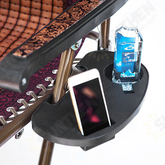 Folding Chair Table Side Tray Multi-functional Drink Cup Water Bottle Holder Phone Rack