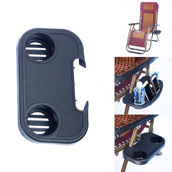 Folding Chair Table Side Tray Multi-functional Drink Cup Water Bottle Holder Phone Rack