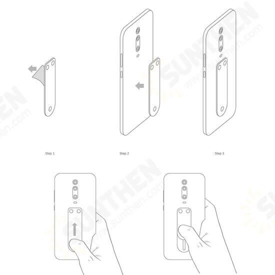 MINI-01 Finger Ring Mobile Phone Stand Holder From Multi-function Phone Ring Bracket Leather Surface Portable Phone Holder