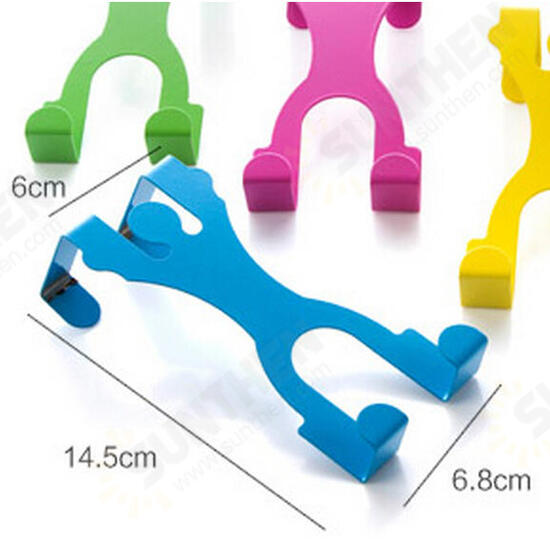 HH-02 Creative Doll Door Back Hook Hangers Iron Seamless Hook Door Multifunction Peg Racks