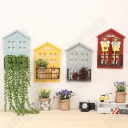 KC-WH05 Wall Mount Wood Metal Storage Basket Bedroom Bathroom Hat Key Door Hook KC-WH05 Wall Mount Wood Metal Storage Basket Bedroom Bathroom Hat Key Door Hook