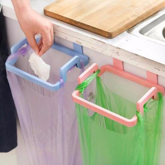 Kitchen Cabinet Hanging Rubbish Bag Holder Garbage Storage Rack Cupboard Hanger