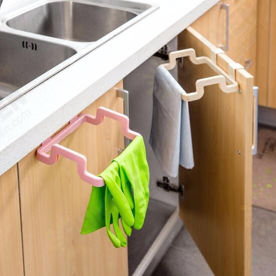 Kitchen Cabinet Hanging Rubbish Bag Holder Garbage Storage Rack Cupboard Hanger