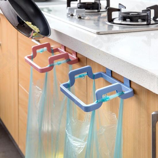 Kitchen Cabinet Hanging Rubbish Bag Holder Garbage Storage Rack Cupboard Hanger