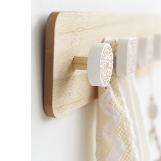 Nordic Wood Coat Hanger Wall Hook Home Decorative Clothes Hangers Key Holder Wall Mounted Coat Rack Key Hanger Wall Shelf