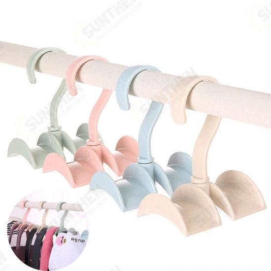 Rotated Storage Rack Bag Hanger Plastic Clothes Rack Creative Tie Closet Hanger Wardrobe Organizer