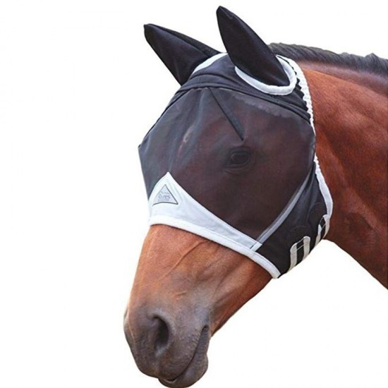 Mesh Horse Anti-Mosquito Mask Horse Head Cover Summer Breathable Anti Fly Mesh Mask For Farm Animal Supplies
