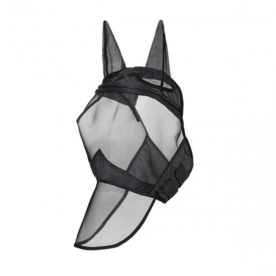 M/L/XL Breathable Horse Fly Mask Mesh Ears Nose Full Face for Horse Equipment
