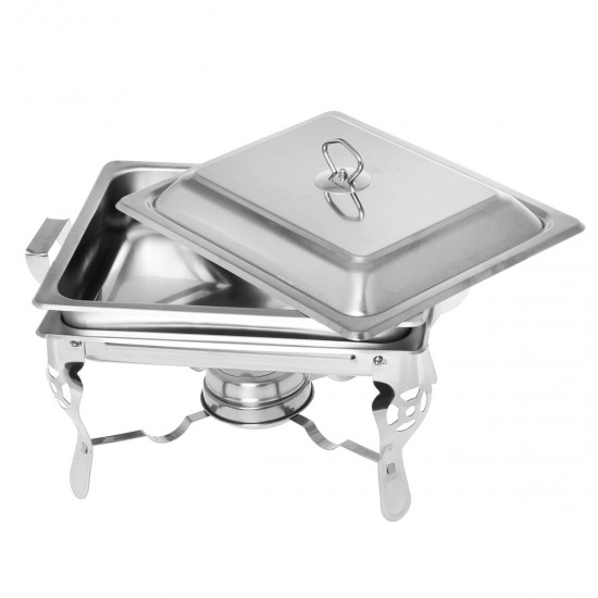 1PC 6L Stainless Steel Buffet Stove Chafing Dish Food Warmer Party Home Cater Food Warmer Buffet Stoves