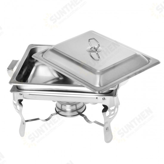 1PC 6L Stainless Steel Buffet Stove Chafing Dish Food Warmer Party Home Cater Food Warmer Buffet Stoves