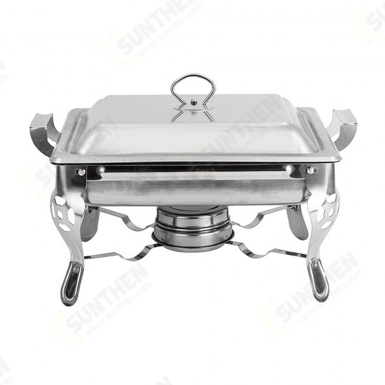 1PC 6L Stainless Steel Buffet Stove Chafing Dish Food Warmer Party Home Cater Food Warmer Buffet Stoves