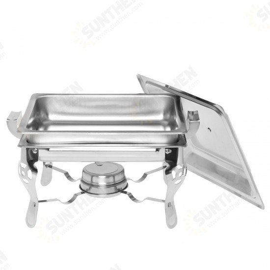 1PC 6L Stainless Steel Buffet Stove Chafing Dish Food Warmer Party Home Cater Food Warmer Buffet Stoves