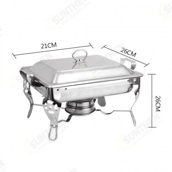 1PC 6L Stainless Steel Buffet Stove Chafing Dish Food Warmer Party Home Cater Food Warmer Buffet Stoves