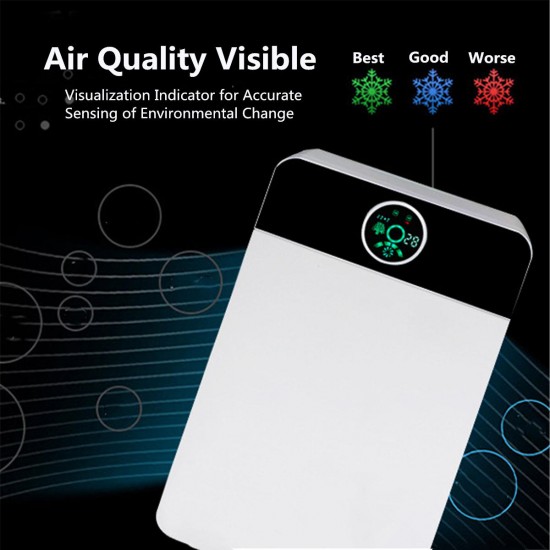 220V Air Purifier Ozone Anion Allergens Dust Cleaner Composite Filter W/ Remote Control