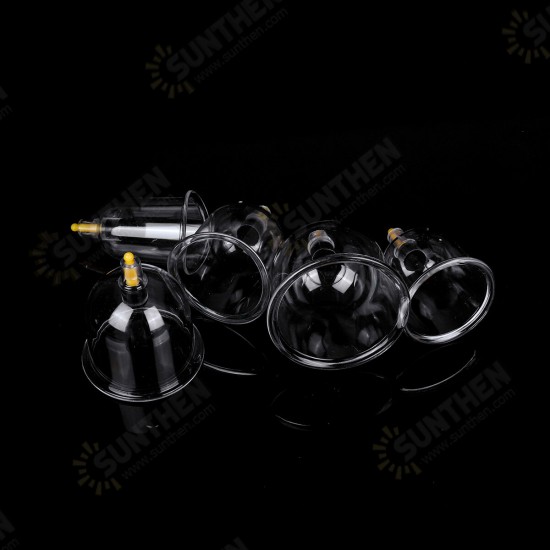 24 Cup Vacuum Cupping Set Massage Acupuncture Kit Suction Massager Pain Relief Device