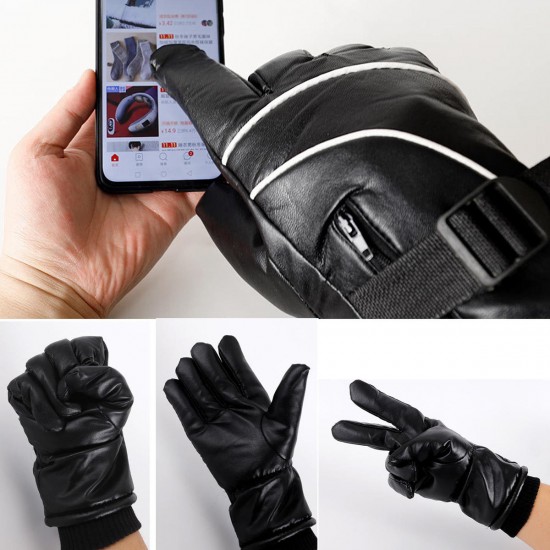 4000/6000mAh Electric Battery Heating Gloves Men Women Winter Heated Warmer Sport Protector