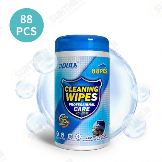 88Pcs Phone Screen Sterilization Sterilize 75% Alcohol Wet Wipes Efficient Sterilization Car Multifunctional Disposable Unscented Cleaning Wipes Non-woven Fabric