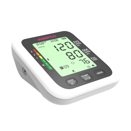 JPD-HA100 Arm Type Blood Pressure Monitor LCD Digital Display One-touch Operation Blood Pressure Monitor Portable Tow Memories Blood Pressure Monitor